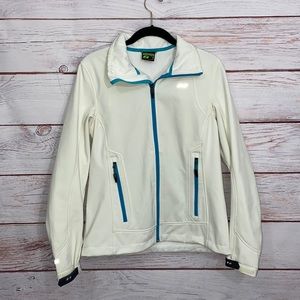 Koppen Lightweight Softshell Thermal Zip Up Jacket White Small
